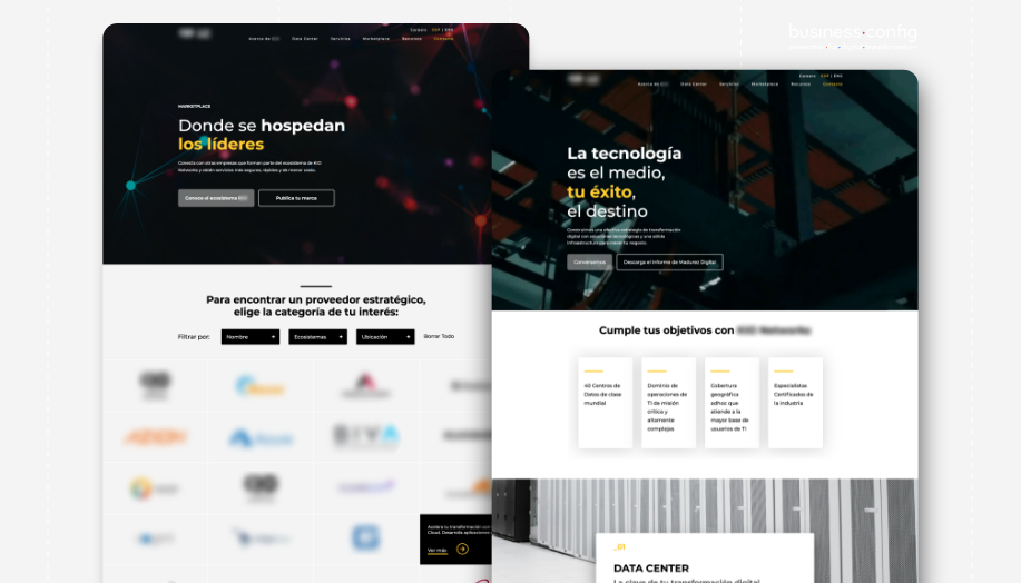 Un sitio web corporativo (con Hubspot) para una empresa mexicana líder en Tecnología de la Información y Centros de Datos.