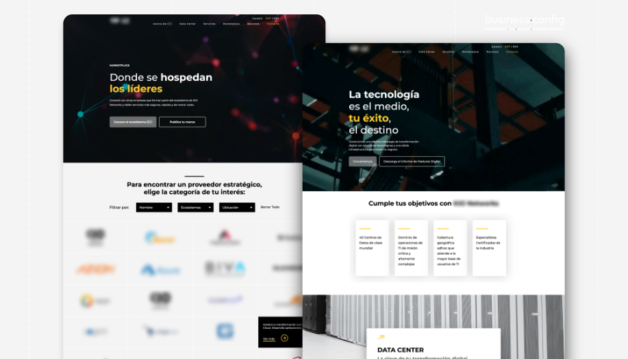 A corporate website (in Hubspot) for a leading Mexican company in Information Technology and Data Centers.